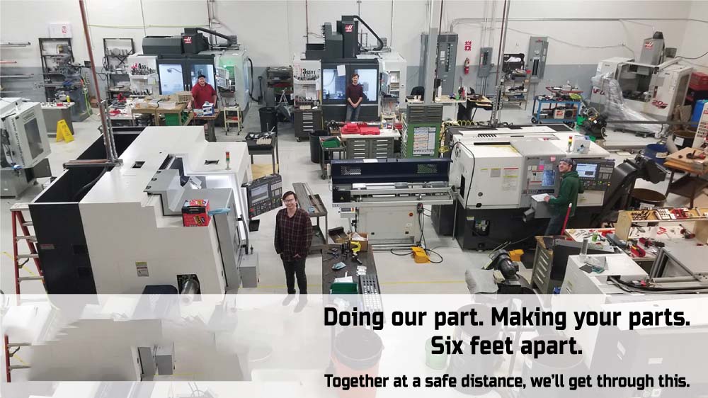 China Machining Services doing their part six feet apart